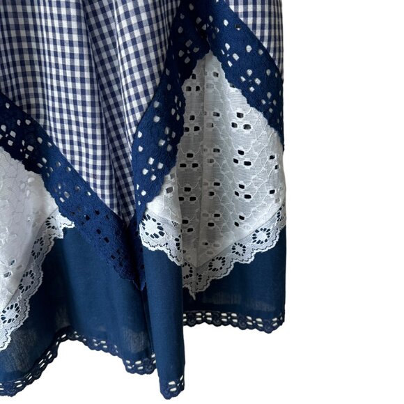 Vintage Little House Creations Prairie Skirt Sz Lg Patchwork Boho Cottage Gypsy - Picture 5 of 16